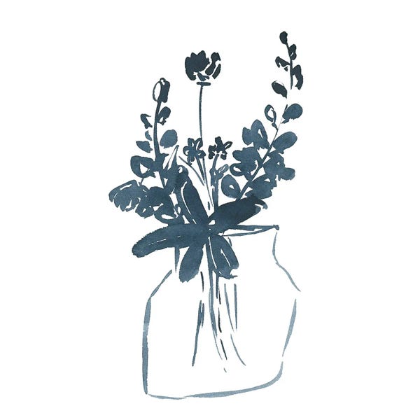 Paynes Gray Floral I