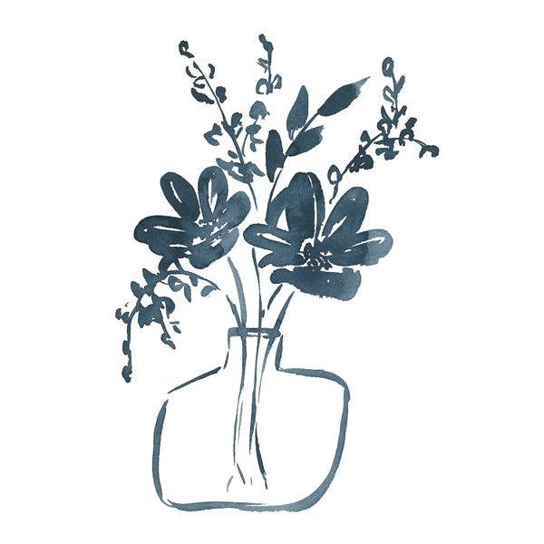 Paynes Gray Floral II