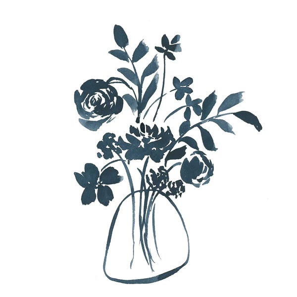 Paynes Gray Floral III