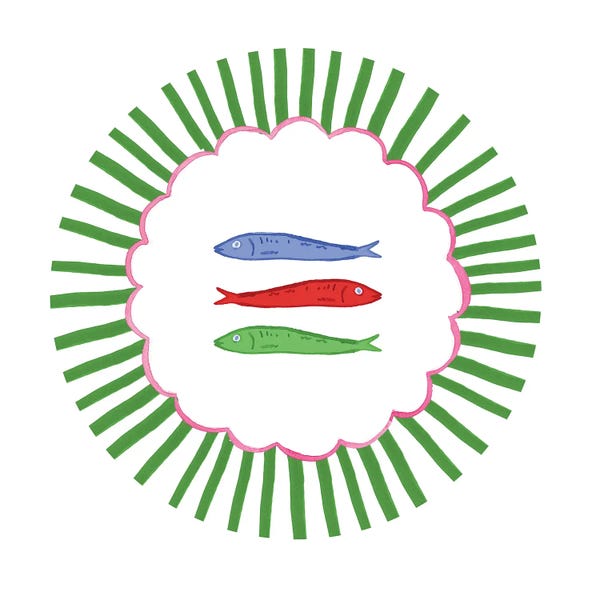 Three Sardines (Green)