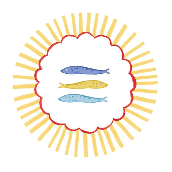 Three Sardines (Yellow)