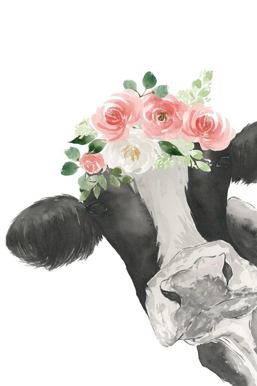 Hello Cow With Flower Crown