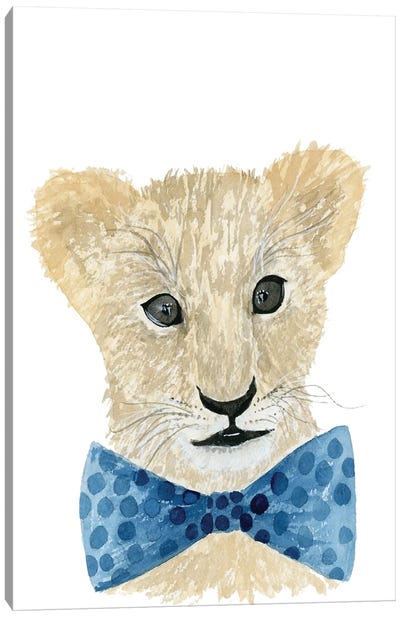 Lion With Bow Tie Canvas Art Print