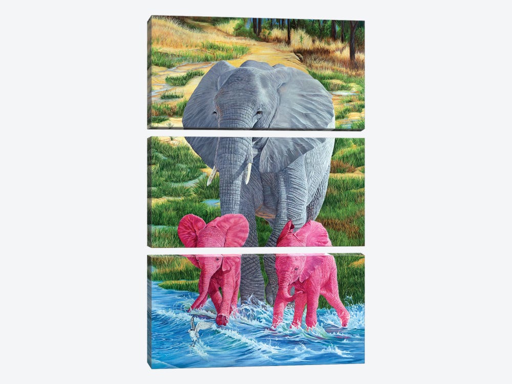Double Trouble by Laura Curtin 3-piece Canvas Art Print