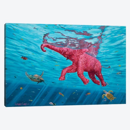Learning To Swim Canvas Print #LCR23} by Laura Curtin Canvas Artwork
