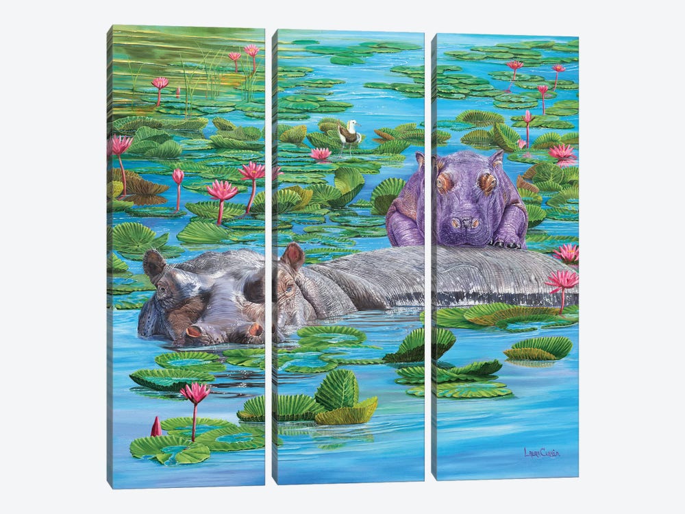 Lovely Lilly by Laura Curtin 3-piece Canvas Artwork