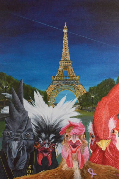 Chickens & Roosters: Vacation In Paris by Laura Curtin