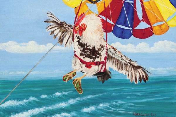Chickens & Roosters: I Believe I Can Fly by Laura Curtin