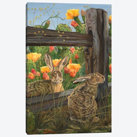 Mr. & Mrs. Hare Canvas Print #LCR67} by Laura Curtin Art Print