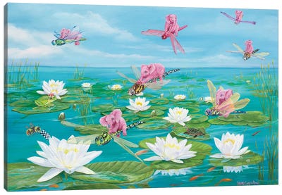 The Great Raced Canvas Art Print - Lotuses