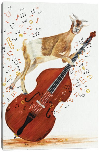 Thumper Canvas Art Print - Goat Art