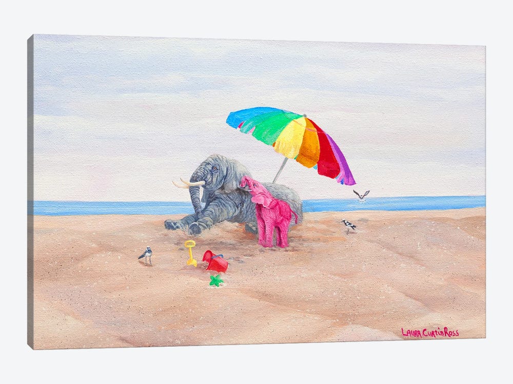 Day At The Beach by Laura Curtin 1-piece Canvas Print