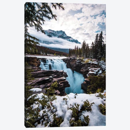 Wintry Waterfall Canvas Print #LCS110} by Lucas Moore Canvas Print