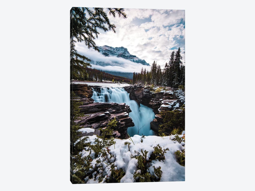 Wintry Waterfall by Lucas Moore 1-piece Canvas Print