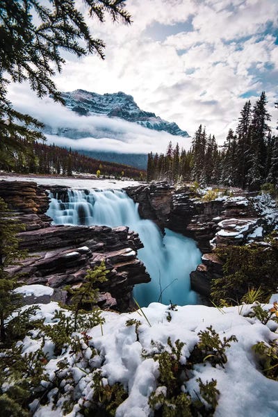 Banff National Park: Wintry Waterfall by Lucas Moore