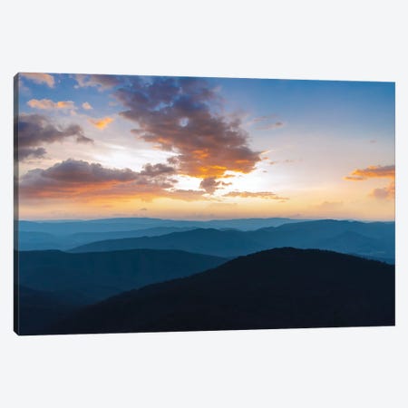 Blue Ridge Sunset Canvas Print #LCS118} by Lucas Moore Canvas Art Print