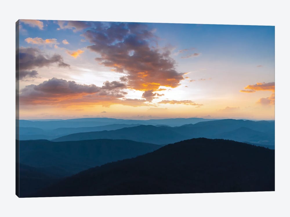 Blue Ridge Sunset by Lucas Moore 1-piece Canvas Art Print