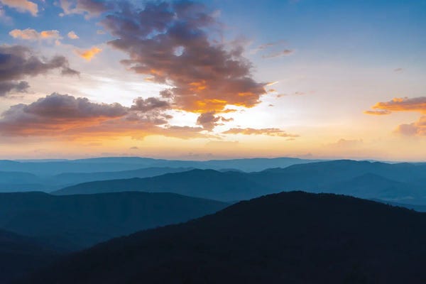 Atmospheric Photography: Blue Ridge Sunset by Lucas Moore