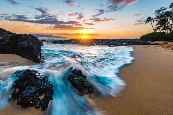 Lucas Moore: Secret Beach Sunset by Lucas Moore