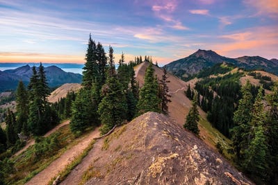 Mountaintop Sunset by Lucas Moore framed canvas print