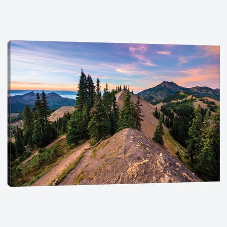 Mountaintop Sunset Canvas Print #LCS151} by Lucas Moore Art Print