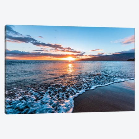 Maui Beach Sunset Canvas Print #LCS178} by Lucas Moore Canvas Print