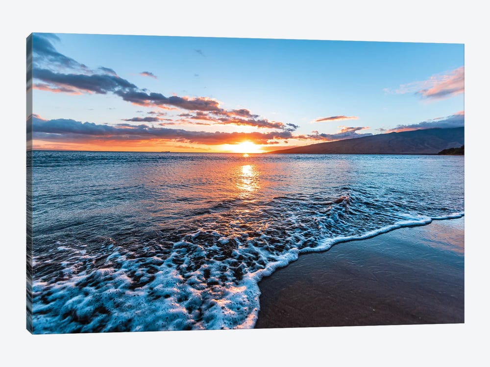 Maui Beach Sunset by Lucas Moore 1-piece Canvas Art Print