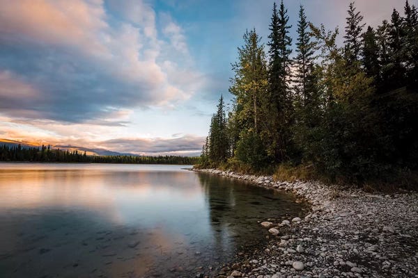 Lucas Moore: Boya Lake Sunset by Lucas Moore