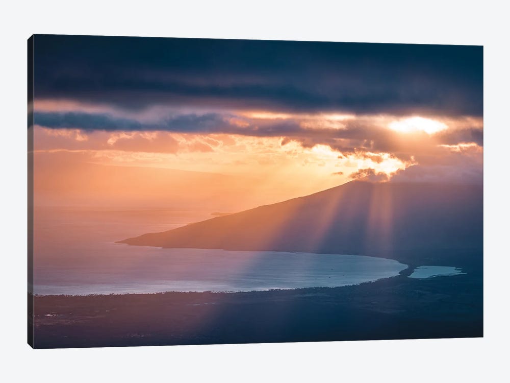 Island Of Maui At Sunset by Lucas Moore 1-piece Canvas Artwork