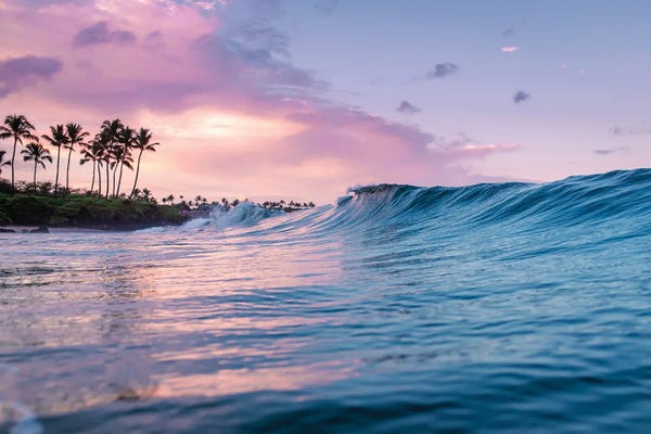 Lucas Moore: Pastel Sunrise From The Ocean by Lucas Moore