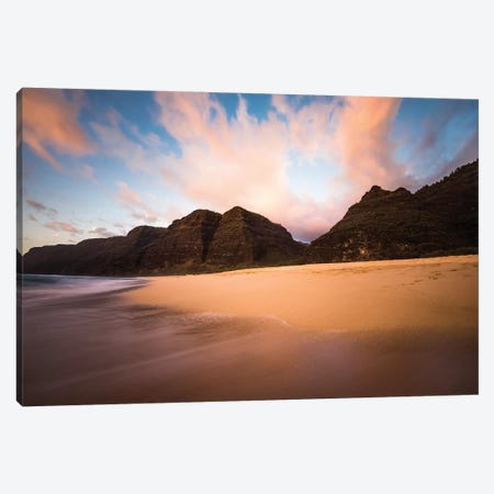 Kauai Beach Sunset Canvas Print #LCS45} by Lucas Moore Canvas Wall Art