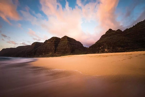 Lucas Moore: Kauai Beach Sunset by Lucas Moore