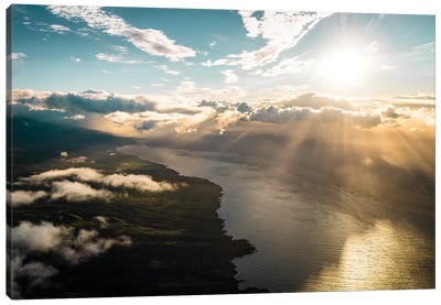 Maui From Above Canvas Art Print - Lucas Moore