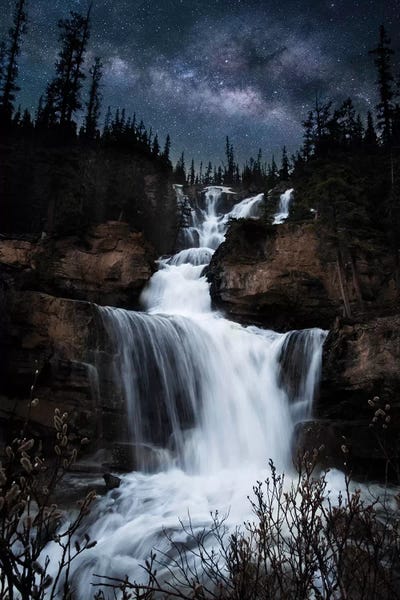Atmospheric Photography: Milky Way Waterfall by Lucas Moore