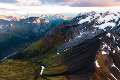 Mountains And Valleys by Lucas Moore framed canvas print
