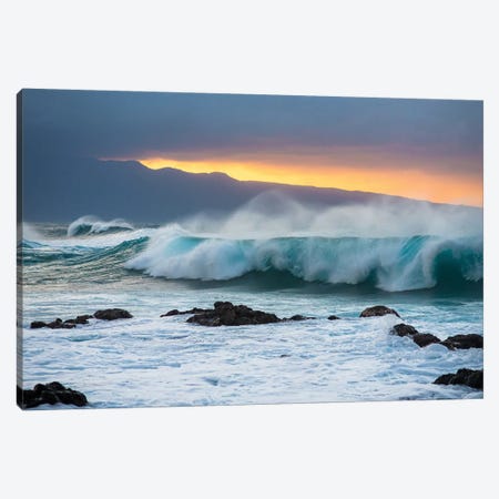 Mountains And Waves Canvas Print #LCS64} by Lucas Moore Canvas Artwork