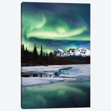 Northern Lights Landscape Canvas Print #LCS67} by Lucas Moore Canvas Art