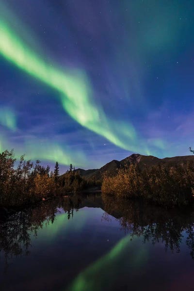 Lucas Moore: Northern Lights Reflection by Lucas Moore