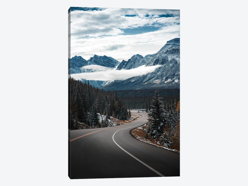 Snowy Drive by Lucas Moore 1-piece Canvas Wall Art