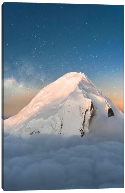 Starry Peak Canvas Art Print - Lucas Moore