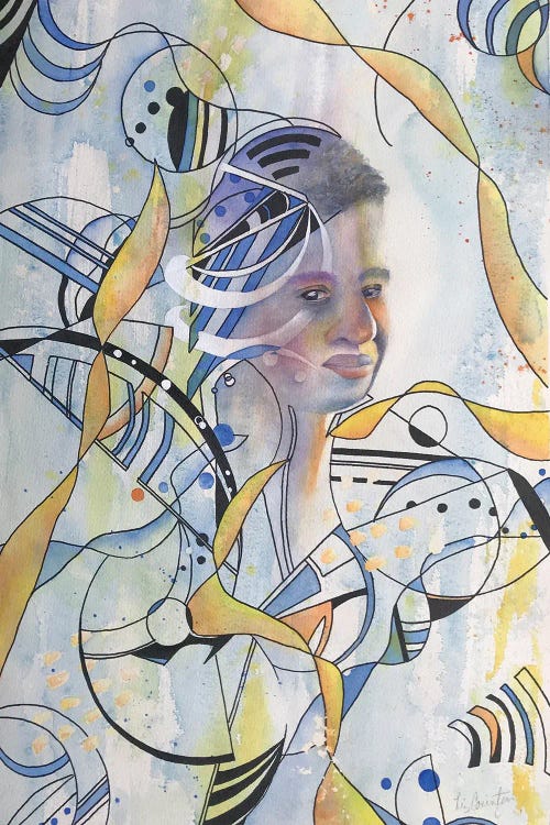 Abstract Man II by Liz Covington wall art