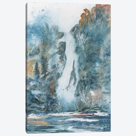 Back Country Waterfall Canvas Print #LCV161} by Liz Covington Canvas Artwork