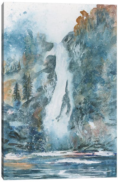 Back Country Waterfall Canvas Art Print - Waterfall Art