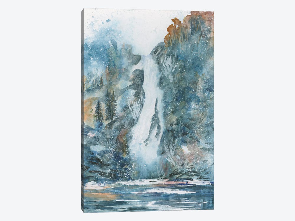 Back Country Waterfall by Liz Covington 1-piece Canvas Art Print