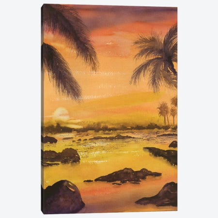 Balmy Sunset Canvas Print #LCV163} by Liz Covington Canvas Artwork