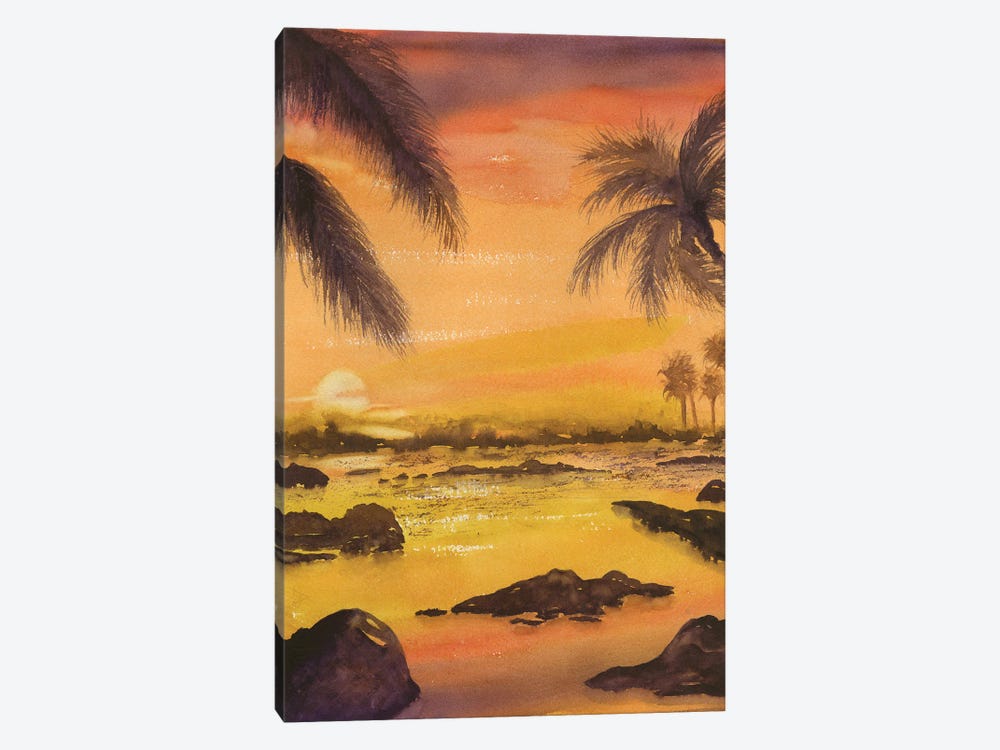 Balmy Sunset by Liz Covington 1-piece Canvas Print