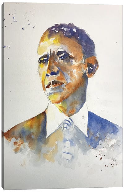Barack Canvas Art Print - Liz Covington