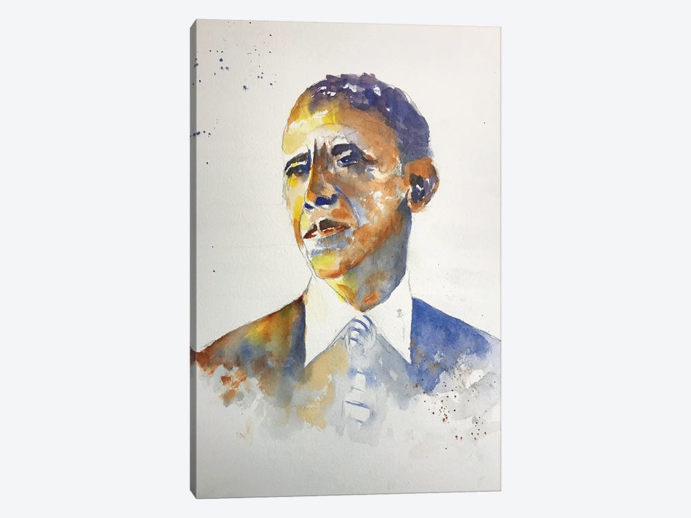 Barack by Liz Covington 1-piece Canvas Art
