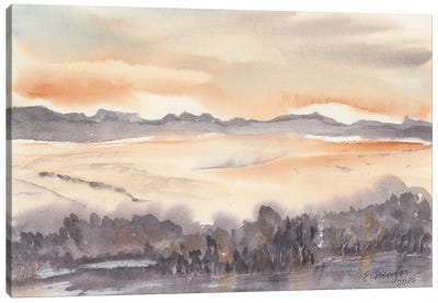 Desert Lake Canvas Art Print
