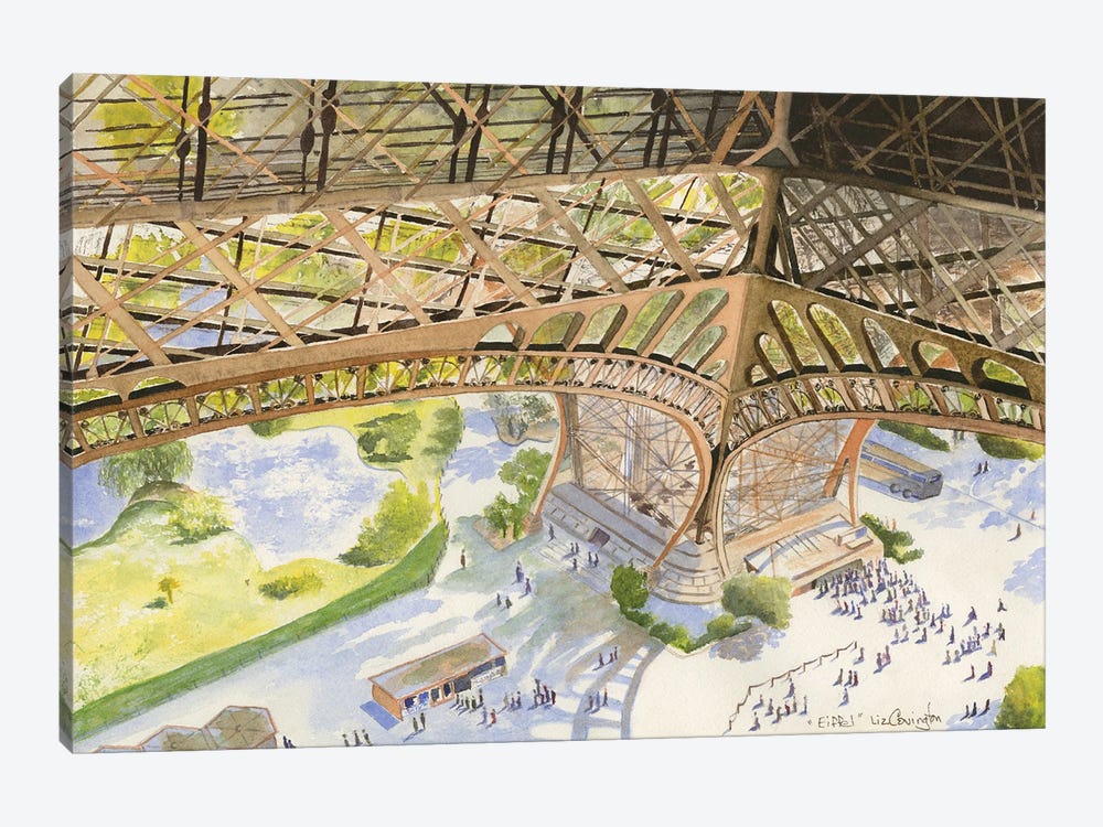 Eiffel by Liz Covington 1-piece Canvas Print